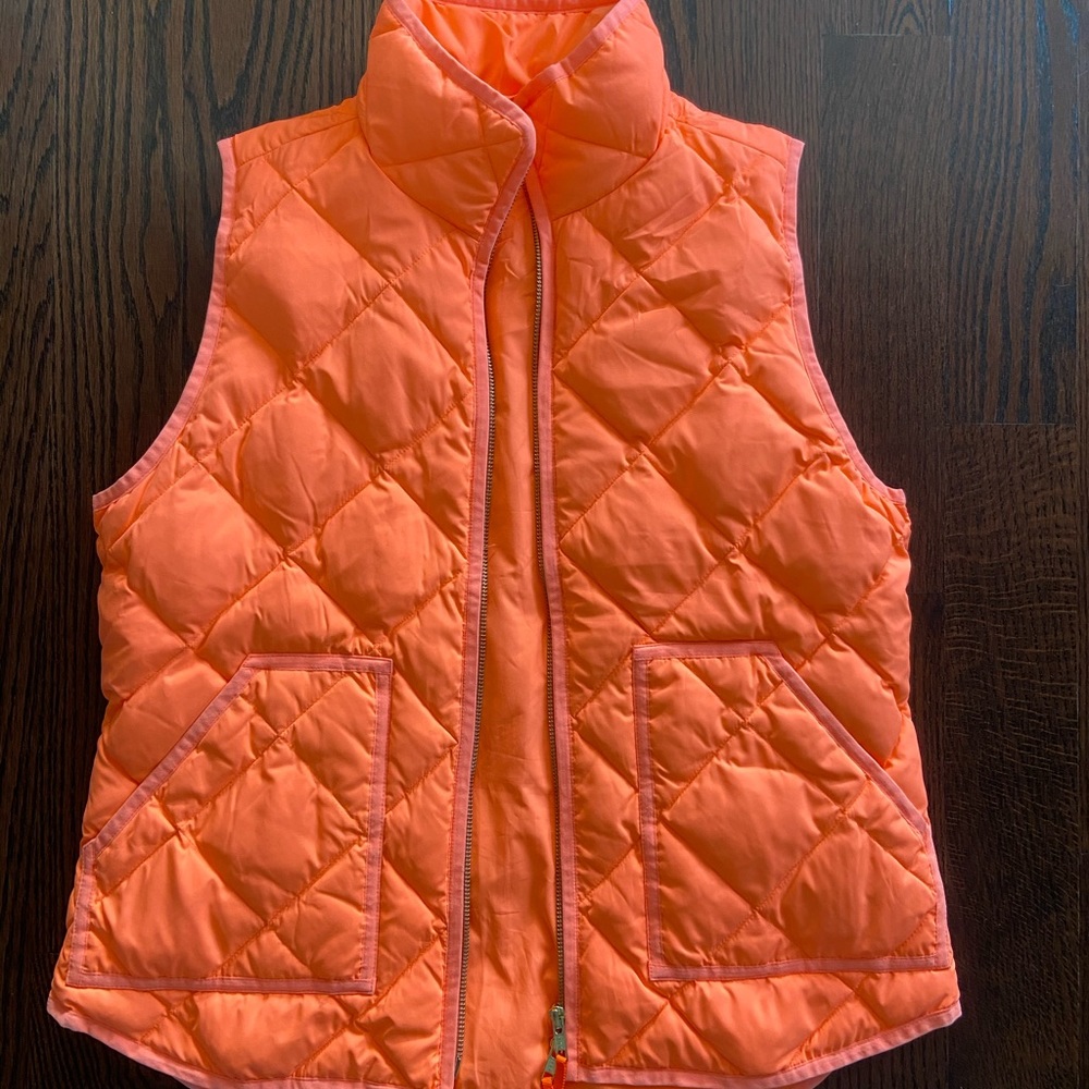 J. Crew women’s vest in bright orange